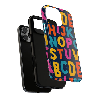 Multicolour Alphabet 3D Wrap Protective Phone Case for Unique Style and Playful Expression Compatible with iPhone 13, 14, 15 & 16 – All Models Including Pro, Pro Max & Plus