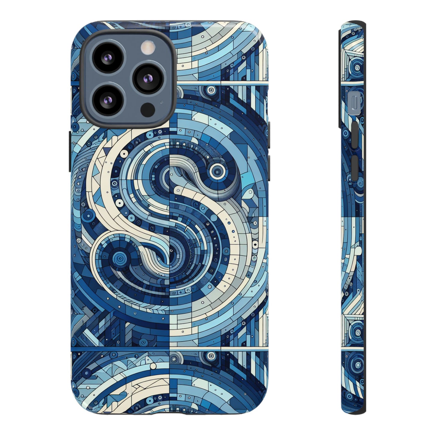 blue alphabet s phone case for samsung and iphone shockproof protective cover with 3d wrap design and vibrant print