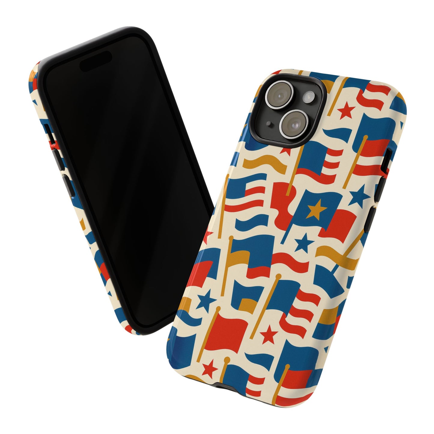 multicolour flag print protective phone case – stylish durable design for unique self-expression compatible with iphone 13, 14, 15 & 16 – all models including pro, pro max & plus