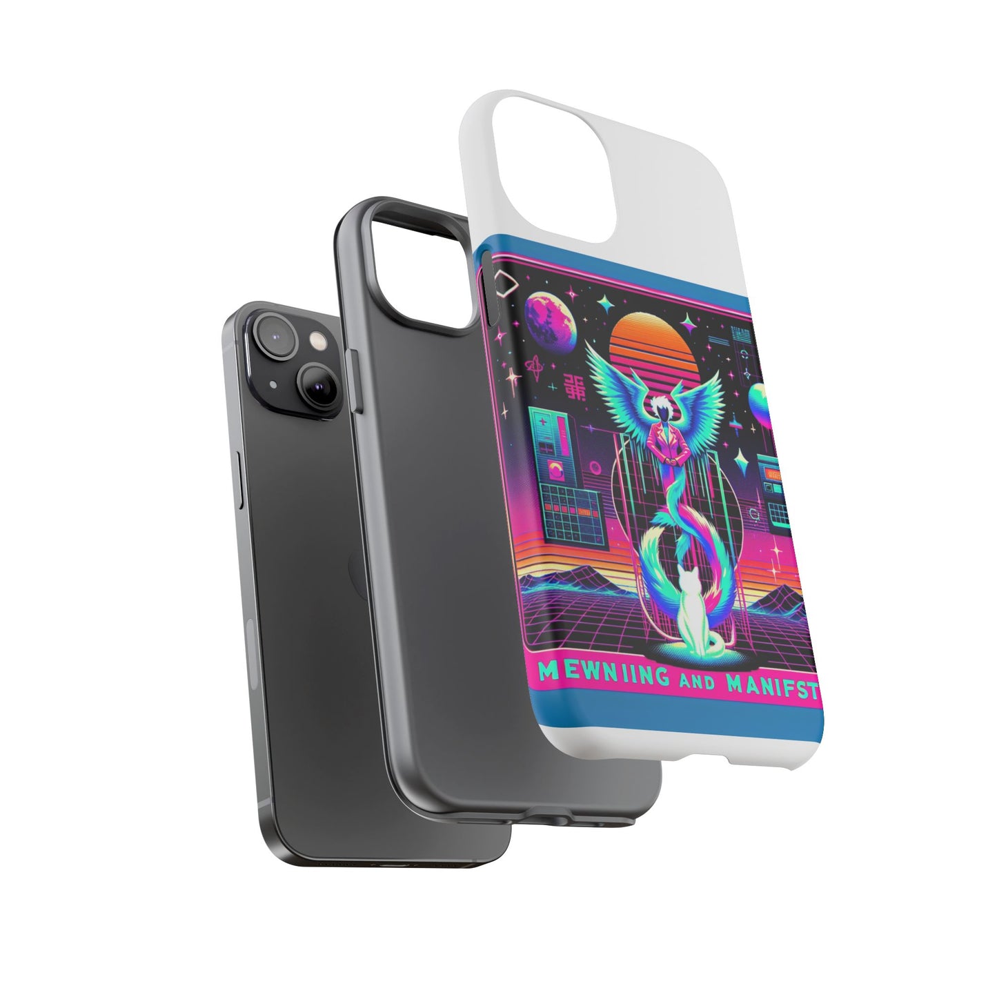 mewing and manifesting vibrant 3d protective phone case