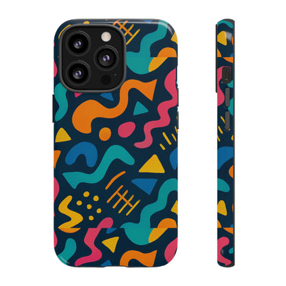 Vibrant Abstract Protective Phone Case with Bold 3D Design for Unique Expression and Stylish Protection Compatible with iPhone 13, 14, 15 & 16 – all models including Pro, Pro Max & Plus