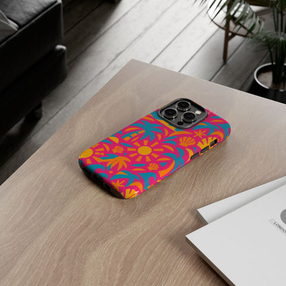 Vibrant Tropical 3D Wrap Design Protective Phone Case with Retro Style – Bold Accessory for Self-Expression Compatible with iPhone 13, 14, 15 & 16 – all models including Pro, Pro Max & Plus