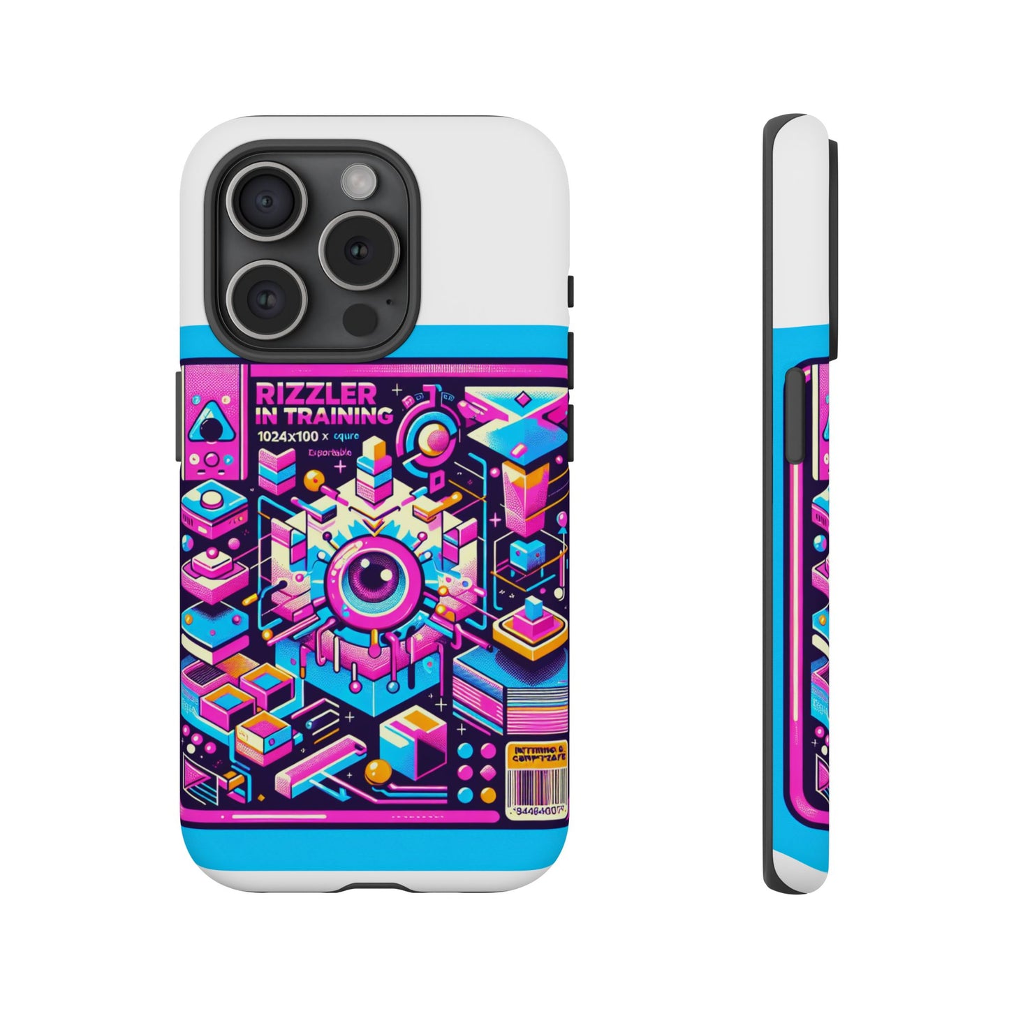 rizzler in training 3d wrap protective phone case for anime lovers