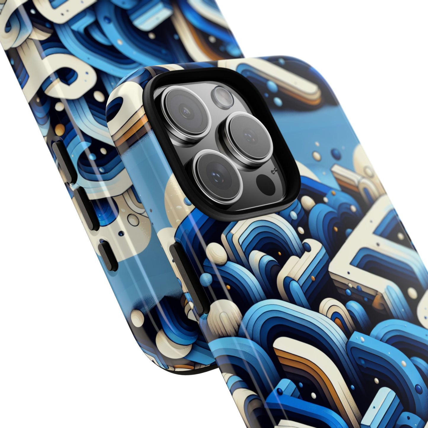 blue alphabet b phone case for men and women shockproof protective cover with 3d wrap design and uv protection