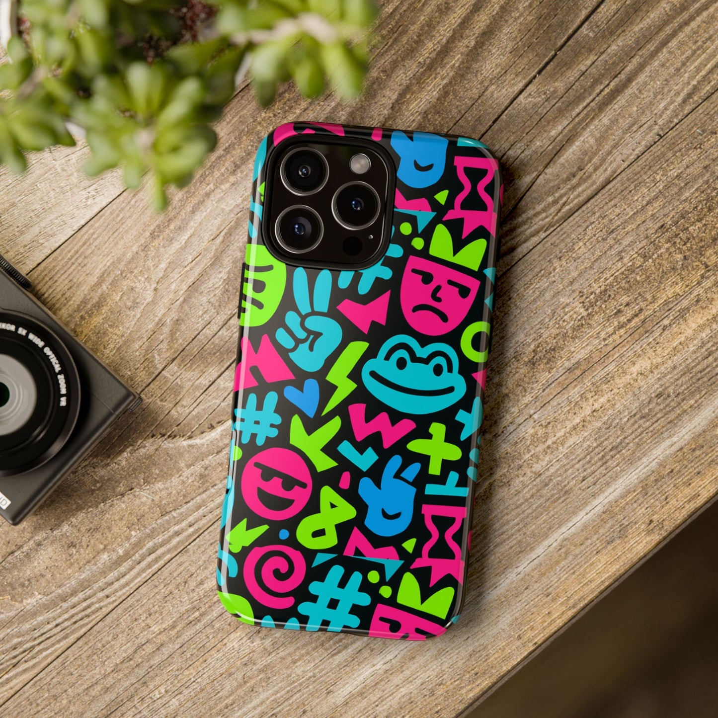 vibrant emoji pattern protective phone case colourful 3d design stylish protection for unisex smartphones compatible with iphone 13, 14, 15 & 16 – all models including pro, pro max & plus