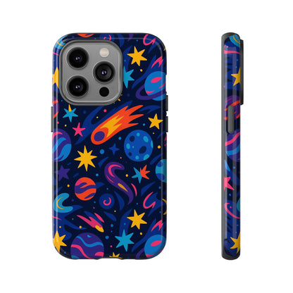 Vibrant 3D Space Design Protective Phone Case for Stylish Protection and Self-Expression Compatible with iPhone 13, 14, 15 & 16 – all models including Pro, Pro Max & Plus