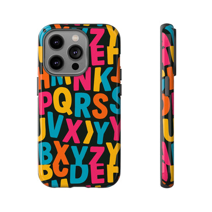 Multicolour 3D Alphabet Wrap Protective Phone Case for Unique Style and Vibrant Protection Compatible with iPhone 13, 14, 15 & 16 – all models including Pro, Pro Max & Plus