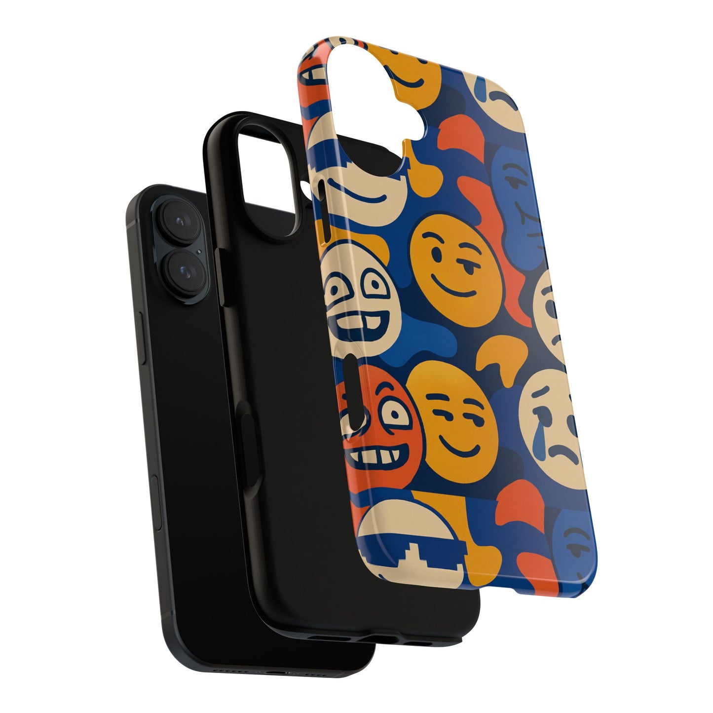 vibrant 3d emoji protective phone case for daily use – bold design for stylish expression – compatible with iphone 13, 14, 15 & 16 – all models including pro, pro max & plus