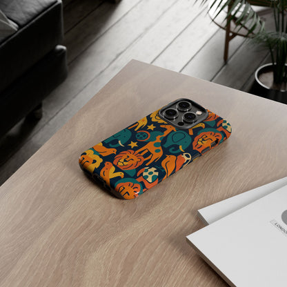 Vibrant Animal Print Protective Phone Case in Multicolour – Playful Design for Stylish Protection – Compatible with iPhone 13, 14, 15 & 16 – All Models Including Pro, Pro Max & Plus