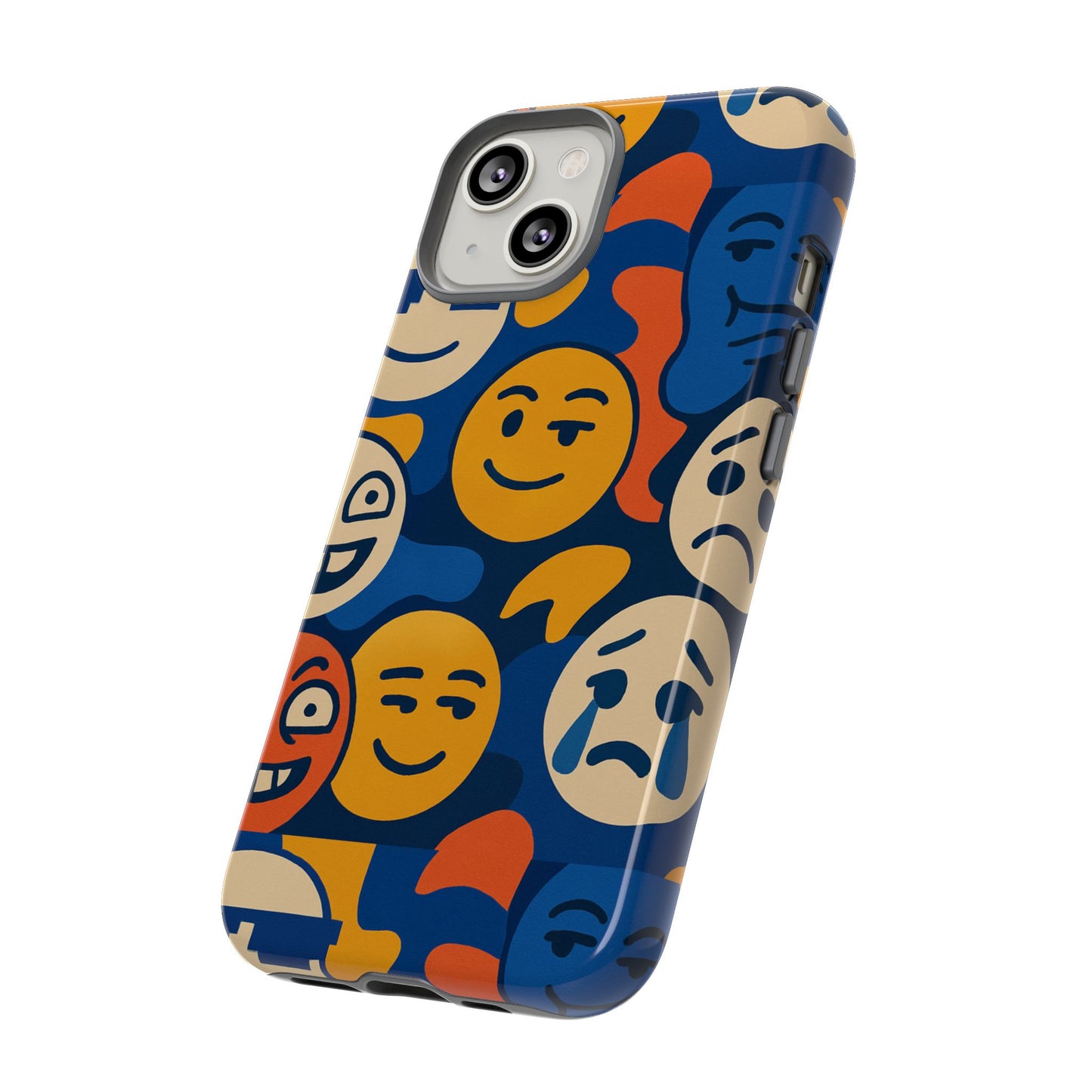 vibrant 3d emoji protective phone case for daily use – bold design for stylish expression – compatible with iphone 13, 14, 15 & 16 – all models including pro, pro max & plus