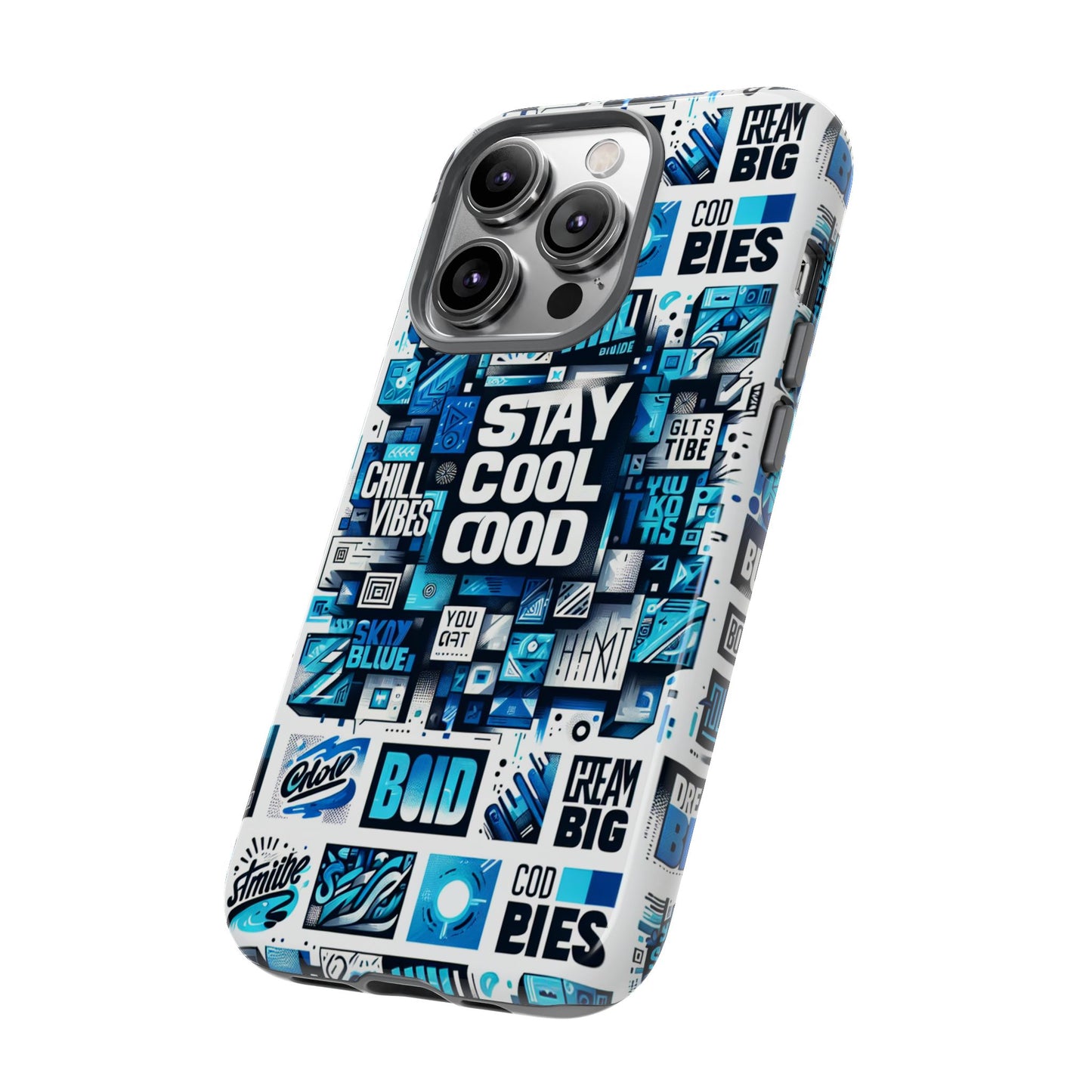vibrant 3d wrap protective phone case with unique blue graphic design for trendy individuals – stylish protection compatible with iphone 13, 14, 15 & 16 – all models including pro, pro max & plus