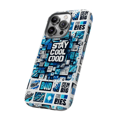 Vibrant 3D Wrap Protective Phone Case with Unique Blue Graphic Design for Trendy Individuals – Stylish Protection Compatible with iPhone 13, 14, 15 & 16 – All Models Including Pro, Pro Max & Plus