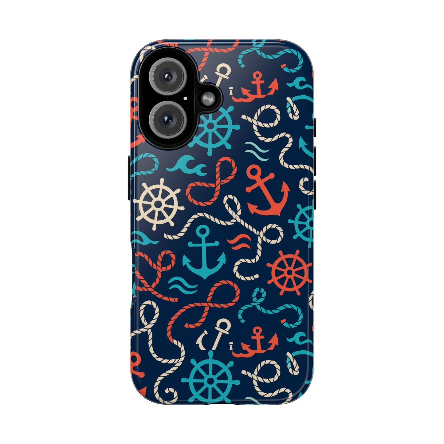 nautical themed 3d wrap protective phone case for smartphones, stylish accessory for everyday use, compatible with iphone 13, 14, 15 & 16 – all models including pro, pro max & plus