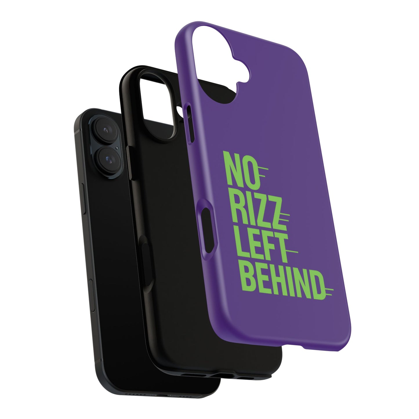 tough phone case - no rizz left behind - durable, stylish protection for active lifestyles - impact-resistant, dual layer, shock-absorbing tpu - perfect gift for tech lovers
