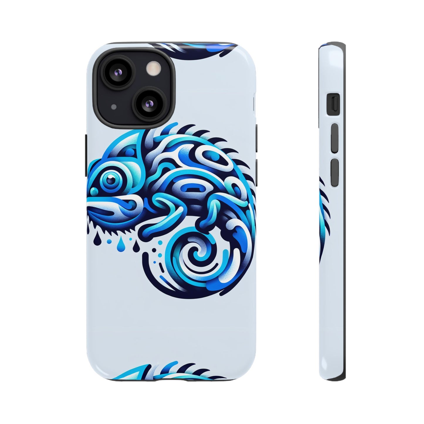 blue animal create 5 phone case with vibrant 3d wrap design, shock absorption, uv protection, for stylish and durable smartphone protection