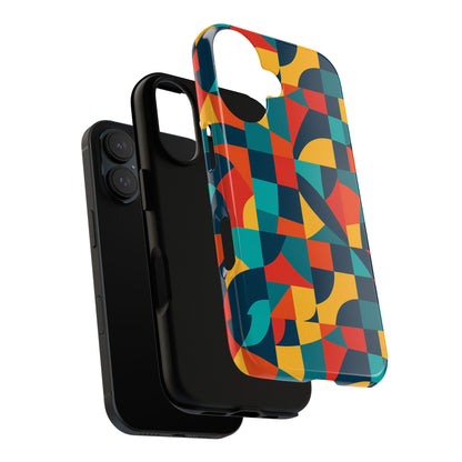 Vibrant Multicolour Geometric 3D Wrap Phone Case for Stylish Protection and Unique Expression Compatible with iPhone 13, 14, 15 & 16 – all models including Pro, Pro Max & Plus