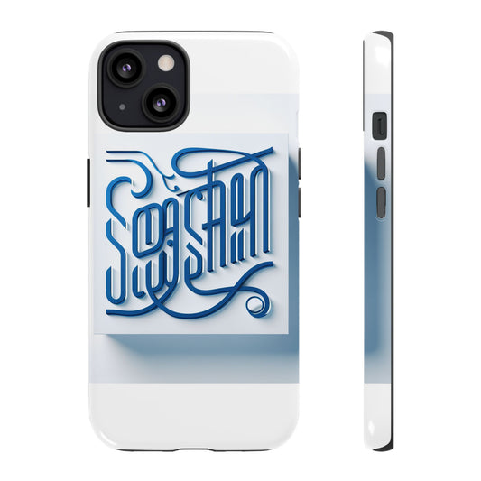 Vibrant Blue 3D Alphabet Phone Case for Stylish Protection and Unique Expression Compatible with iPhone 13, 14, 15 & 16 – all models including Pro, Pro Max & Plus