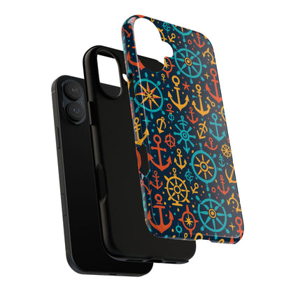 Vibrant Nautical Pattern Phone Case for Stylish Protection – Bold Accessory for iPhone 13, 14, 15 & 16 – All Models Including Pro, Pro Max & Plus