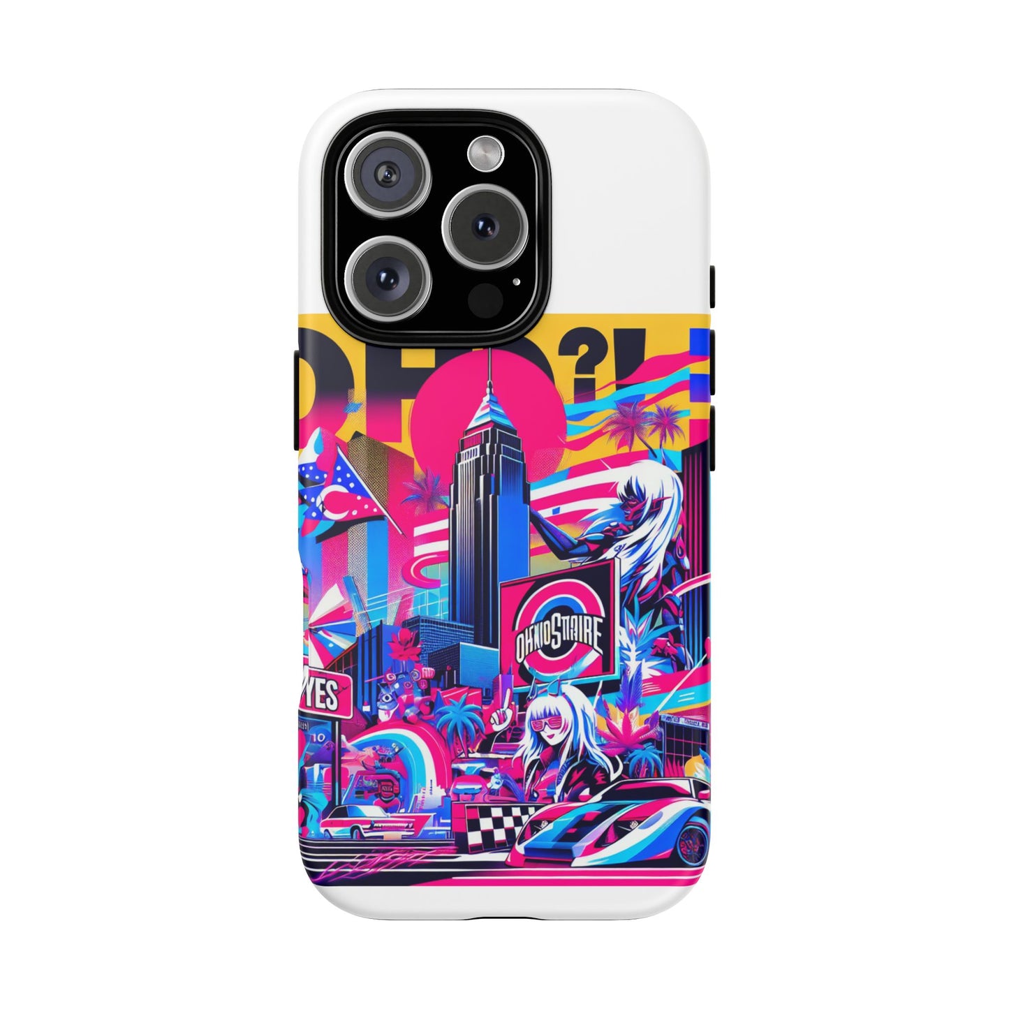 ohio more like oh-yes protective phone case for smartphones, 3d wrap design, uv protected, shock absorbing, ideal gift for anime and comic lovers