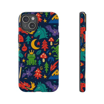 Vibrant 3D Wrap Protective Phone Case with Playful Fantasy Design for Unique Smartphone Accessories Compatible with iPhone 13, 14, 15 & 16 – all models including Pro, Pro Max & Plus