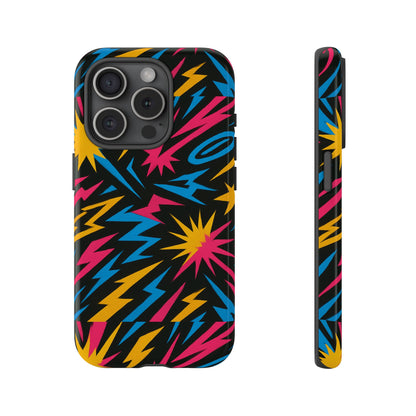 Multicolour Cartoon 3D Wrap Protective Phone Case – Funky Lightning Design for Trendy Individuals – Stylish Protection Compatible with iPhone 13, 14, 15 & 16 – All Models Including Pro, Pro Max & Plus