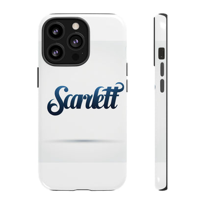 Vibrant 3D Wrap Protective Phone Case with Blue Script Design – Unique Fashion Accessory – Compatible with iPhone 13, 14, 15 & 16 – all models including Pro, Pro Max & Plus