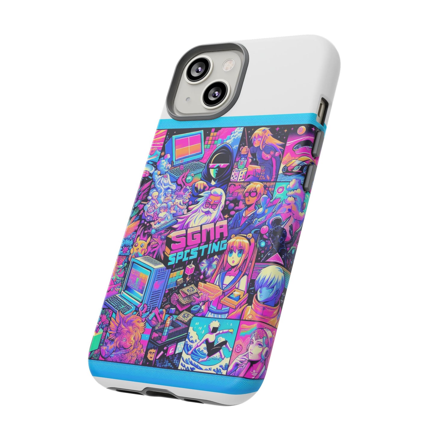 sigma sprinting vibrant protective phone case for smartphones, 3d wrap design with uv protection, durable shock absorbent material, ideal gift for anime and comic lovers