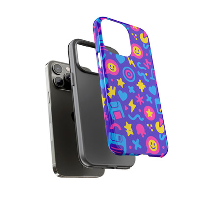 Multicolor Y2K Protective Phone Case with 3D Wrap Design – Fun and Playful Accessory Compatible with iPhone 13, 14, 15 & 16 – All Models Including Pro, Pro Max & Plus