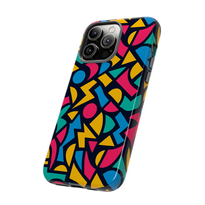 Vibrant Retro Aesthetic Phone Case – Stylish Protection in Multicolour Design – Compatible with iPhone 13, 14, 15 & 16 – All Models Including Pro, Pro Max & Plus