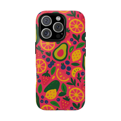 Vibrant 3D Fruit Pattern Protective Phone Case - Playful Accessory for Individuality and Stylish Protection Compatible with iPhone 13, 14, 15 & 16 – all models including Pro, Pro Max & Plus