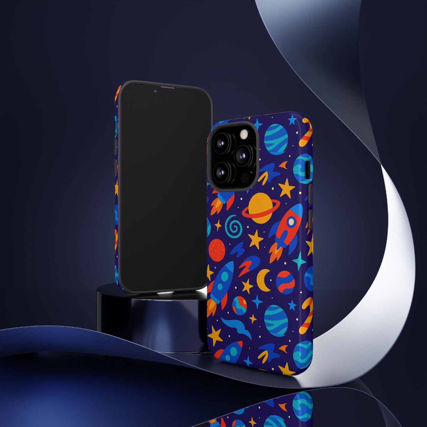 vibrant space theme protective phone case with 3d wrap design for unique expression compatible with iphone 13, 14, 15 & 16 – all models including pro, pro max & plus