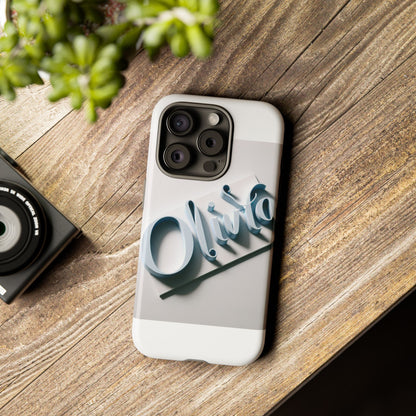 Vibrant 3D Blue Name Phone Case for Stylish Protection – Unique Accessory for Self-Expression Compatible with iPhone 13, 14, 15 & 16 – all models including Pro, Pro Max & Plus