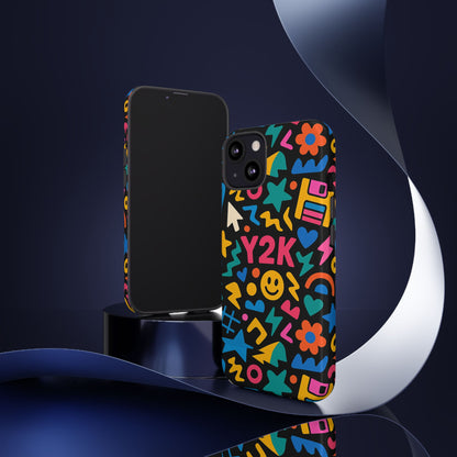 Vibrant Y2K Design 3D Wrap Protective Phone Case for Unique Style and Fashion Accessory Compatible with iPhone 13, 14, 15 & 16 – all models including Pro, Pro Max & Plus