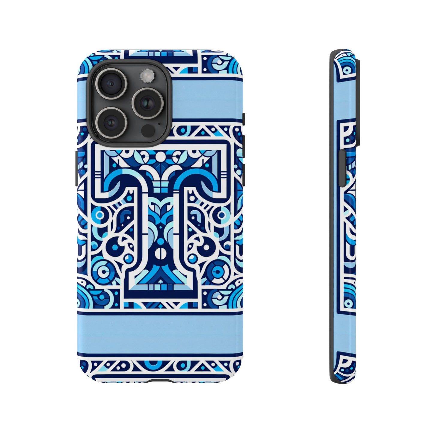 blue alphabet t phone case with 3d wrap shock absorption and uv protection for kids and teens