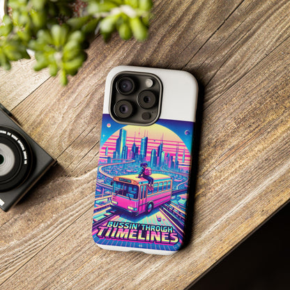 Bussin Through Timelines Protective Phone Case for Anime Lovers, Durable 3D Wrap Design, Shock Absorbent TPU Silicone, UV Protected, Stylish Accessory for Smartphones