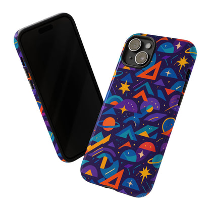 Vibrant Geometric 3D Wrap Protective Phone Case for Unique Accessories Lovers Compatible with iPhone 13, 14, 15 & 16 – all models including Pro, Pro Max & Plus