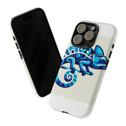 Vibrant 3D Chameleon Phone Case for Stylish Protection with Unique Blue Animal Design Compatible with iPhone 13, 14, 15 & 16 – All Models Including Pro, Pro Max & Plus