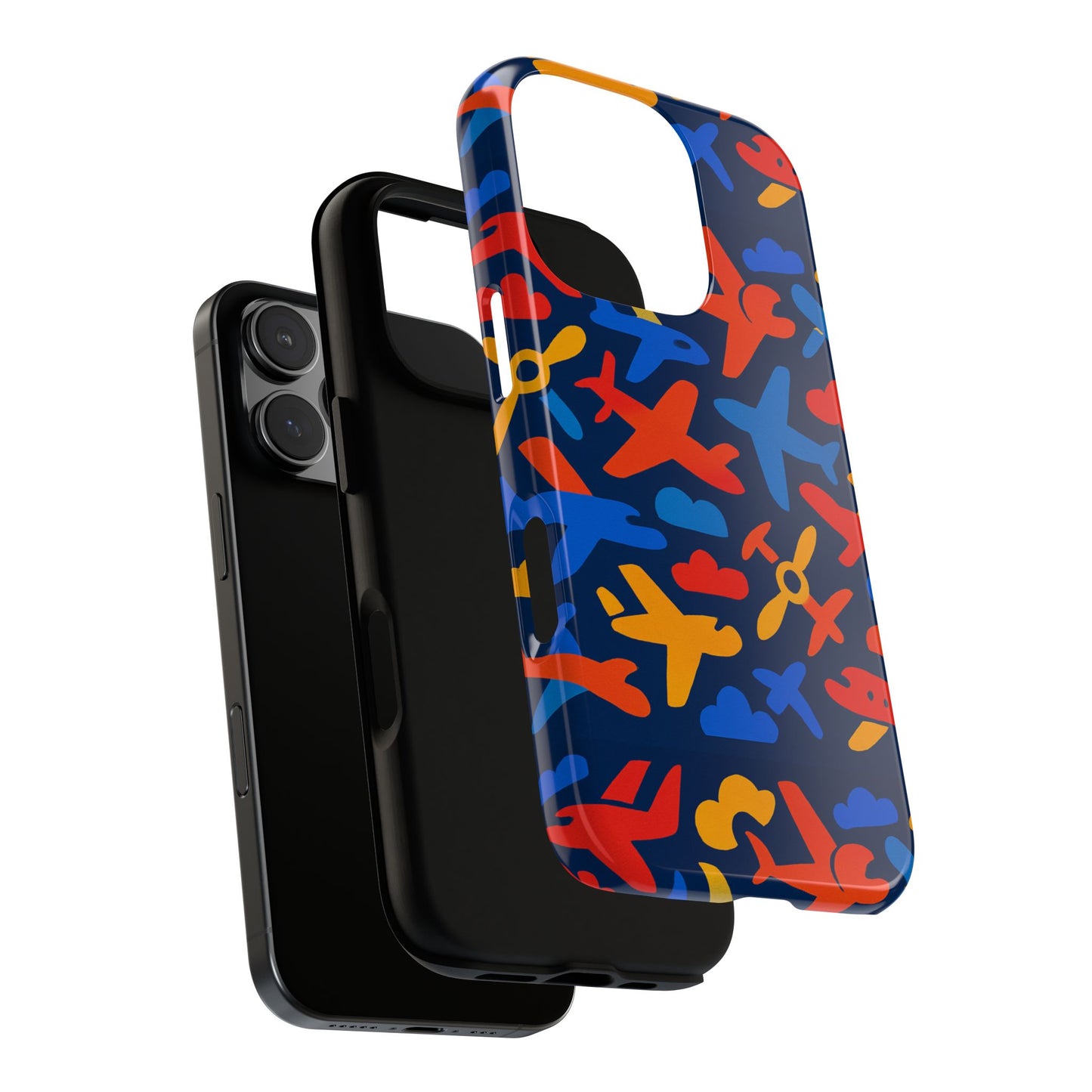 vibrant 3d wrap protective phone case with colourful aviation design for stylish protection compatible with iphone 13, 14, 15 & 16 – all models including pro, pro max & plus