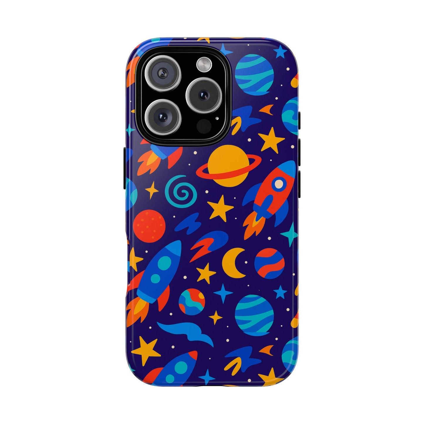 vibrant space theme protective phone case with 3d wrap design for unique expression compatible with iphone 13, 14, 15 & 16 – all models including pro, pro max & plus