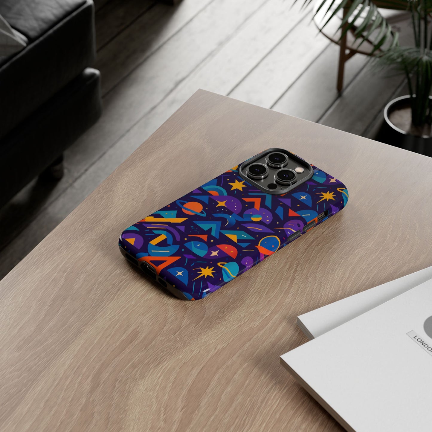 vibrant geometric 3d wrap protective phone case for unique accessories lovers compatible with iphone 13, 14, 15 & 16 – all models including pro, pro max & plus