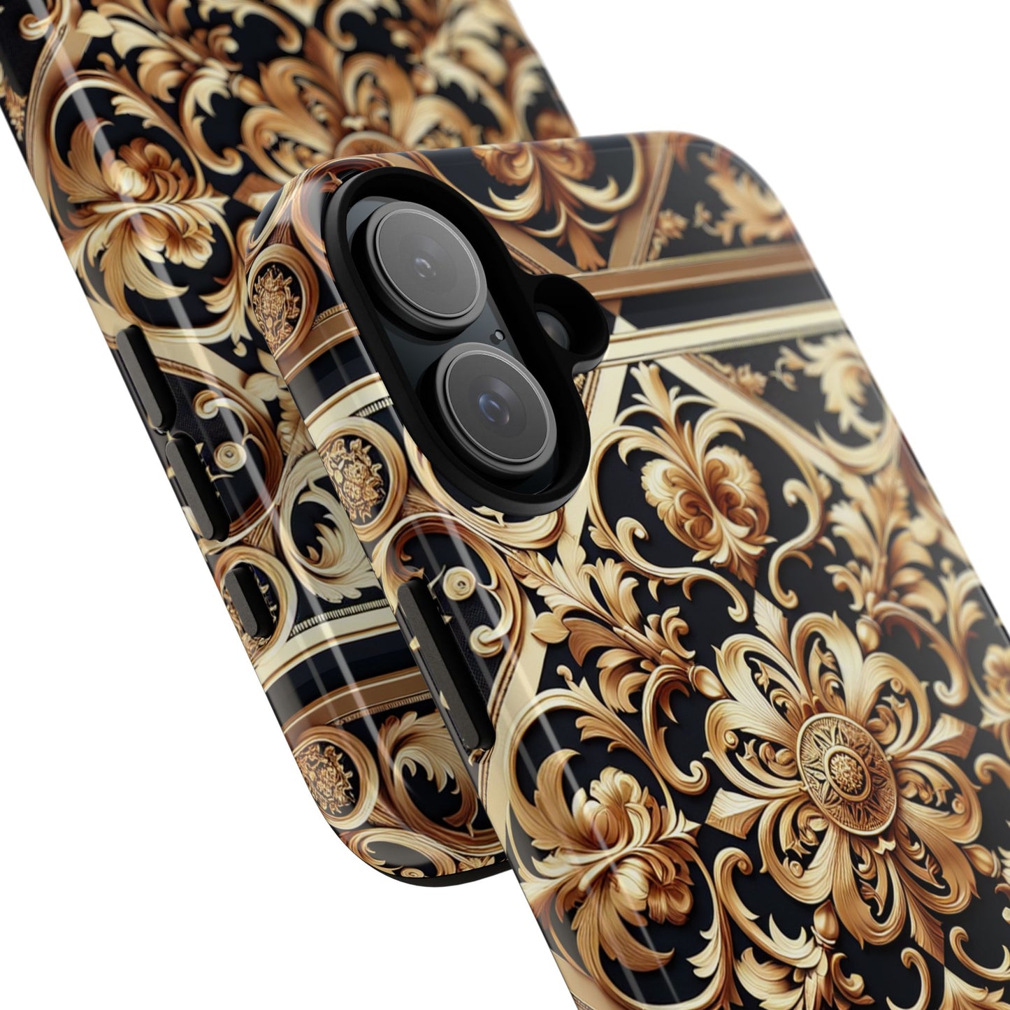 pattern image 5 vibrant anime comic style shockproof phone case with ornate baroque design compatible with iphone 13, 14, 15 & 16 – all models including pro, pro max & plus