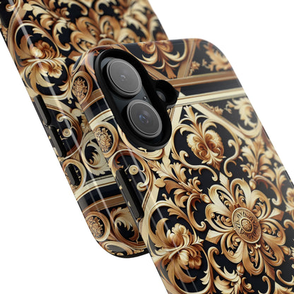 Pattern Image 5 Vibrant Anime Comic Style Shockproof Phone Case with Ornate Baroque Design Compatible with iPhone 13, 14, 15 & 16 – all models including Pro, Pro Max & Plus