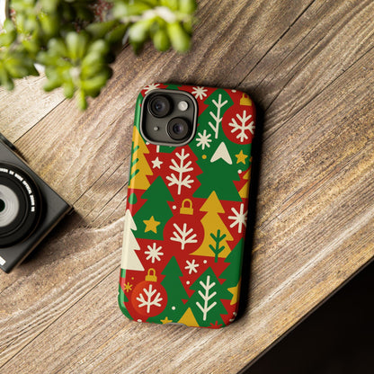Multicolour Christmas Tree 3D Wrap Phone Case - Fun Festive Holiday Design for Unique Accessories Compatible with iPhone 13, 14, 15 & 16 - all models including Pro, Pro Max & Plus