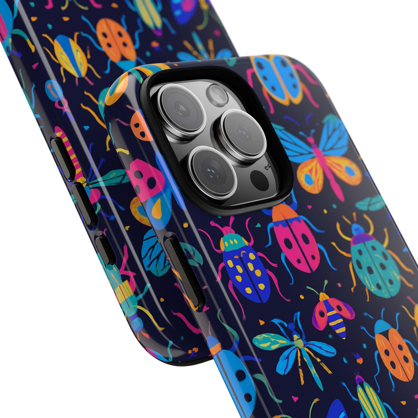 vibrant 3d insect design phone case for stylish protection and unique aesthetic compatible with iphone 13, 14, 15 & 16 – all models including pro, pro max & plus