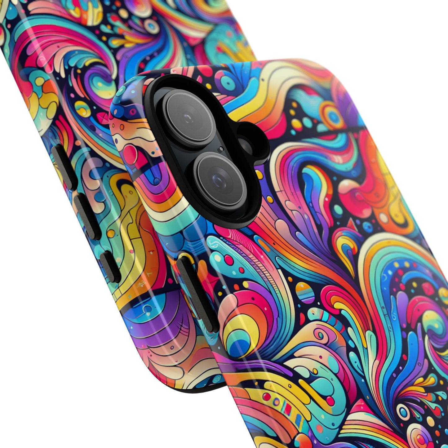 pattern image 2 vibrant 3d phone case for anime and comic fans with abstract art design compatible with iphone 13, 14, 15 & 16 – all models including pro, pro max & plus
