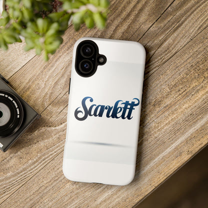 Vibrant 3D Wrap Protective Phone Case with Blue Script Design – Unique Fashion Accessory – Compatible with iPhone 13, 14, 15 & 16 – all models including Pro, Pro Max & Plus