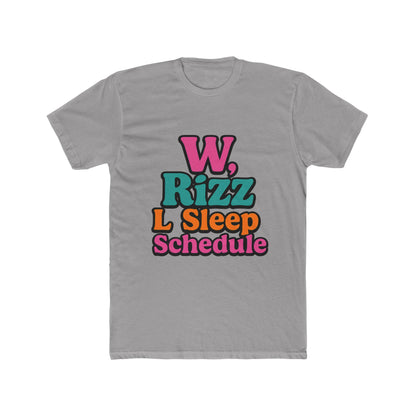 W, Rizz, L Sleep Schedule Meme Unisex T-Shirt - Fun Multicolor Graphic Tee for Men and Women, Perfect Gift for Meme Lovers