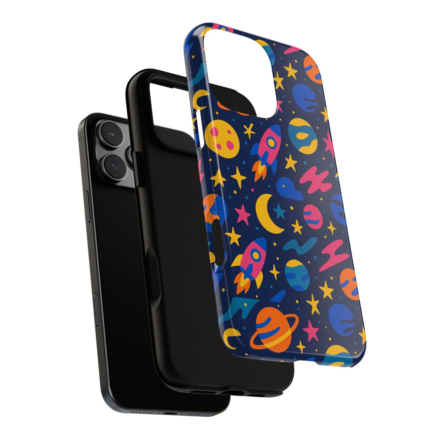 vibrant 3d space theme protective phone case for trendsetters and creatives stylish protection compatible with iphone 13, 14, 15 & 16 – all models including pro, pro max & plus