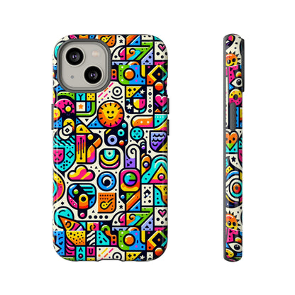 Pattern Image 9 Vibrant Shockproof Phone Case for Anime and Comic Fans with Bold Geometric Design, Durable Finish, and Impact Protection Compatibility with iPhone 13, 14, 15 & 16 – all models including Pro, Pro Max & Plus