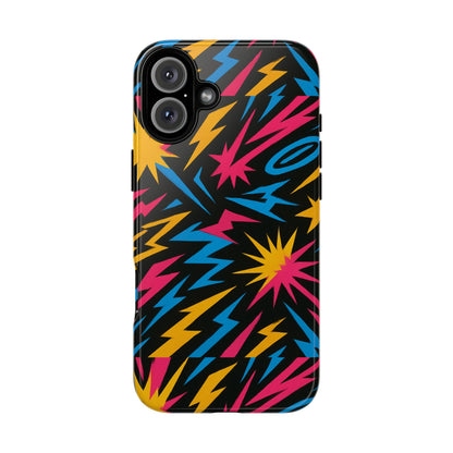 Multicolour Cartoon 3D Wrap Protective Phone Case – Funky Lightning Design for Trendy Individuals – Stylish Protection Compatible with iPhone 13, 14, 15 & 16 – All Models Including Pro, Pro Max & Plus